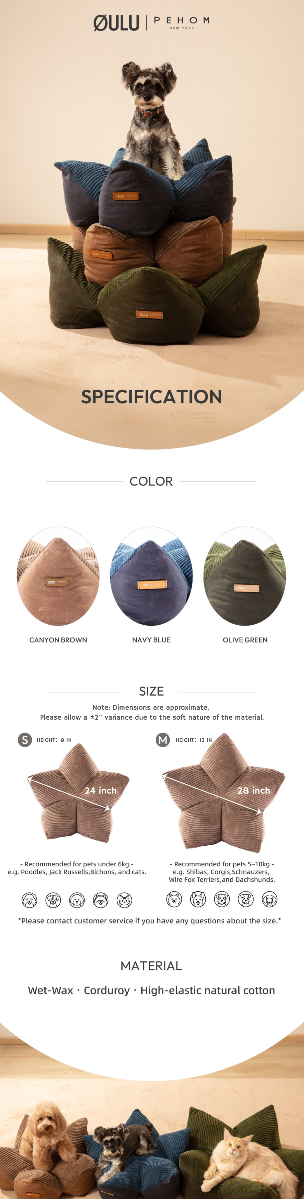 Cuddle Pet Pillow Bed