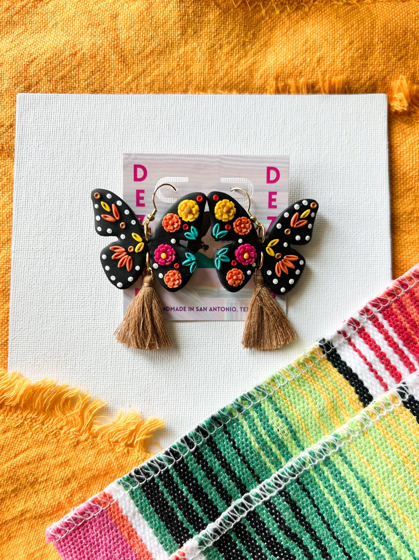La Monarca Monarch Butterfly Polymer Clay Earrings