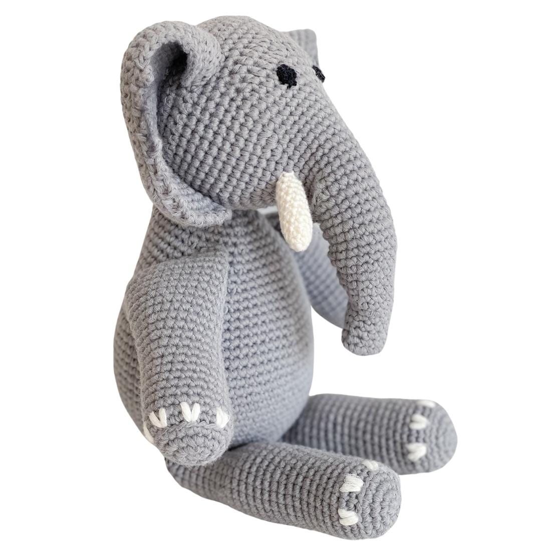 Barry the Elephant Hand-Crocheted Organic Cotton Stuffed Animal