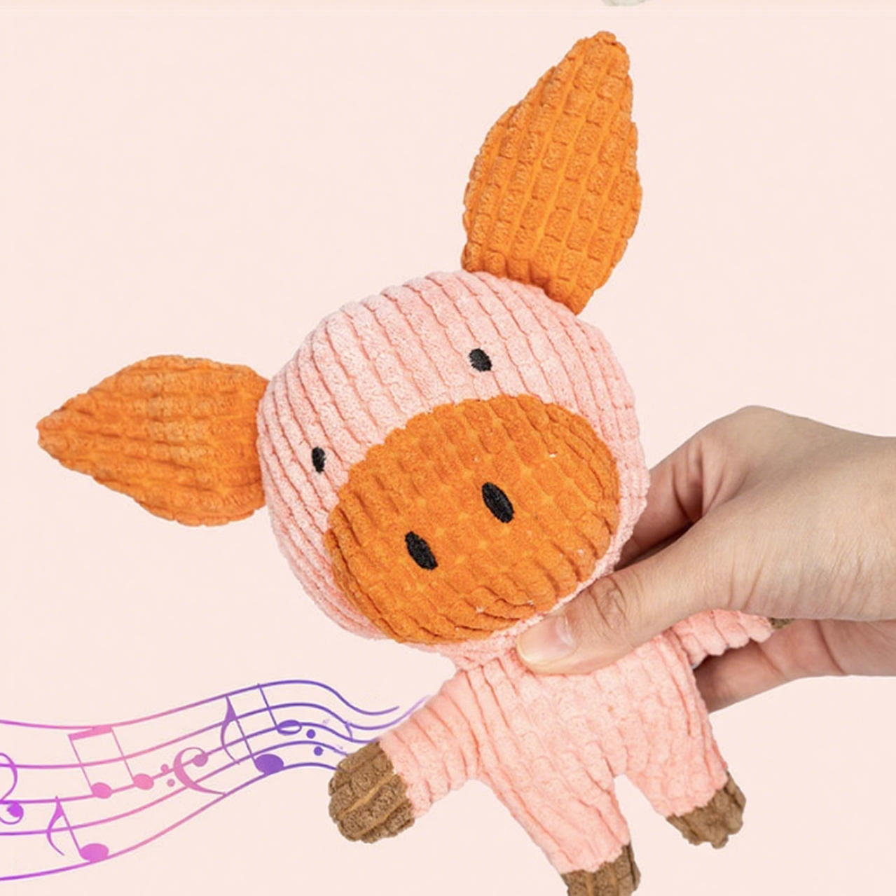 Milou and Lumi Pig Plush Squeaky Dog Toy