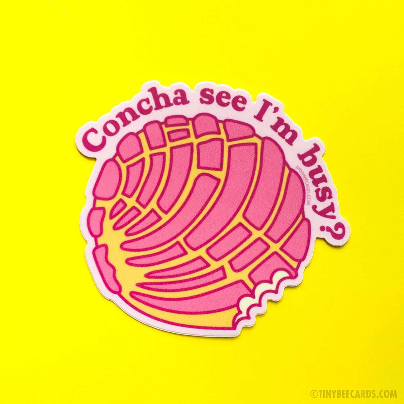 Concha See I'm Busy! Pan Dulce Pun Vinyl Sticker