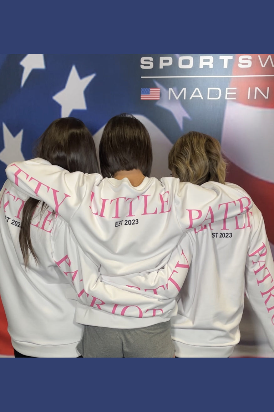 Pretty Little Patriot Sweatshirt, Patriotic Women's Pullover