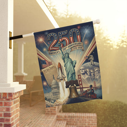 America's 250th Anniversary Patriotic Garden Flag and House Banner, USA 250th Edition