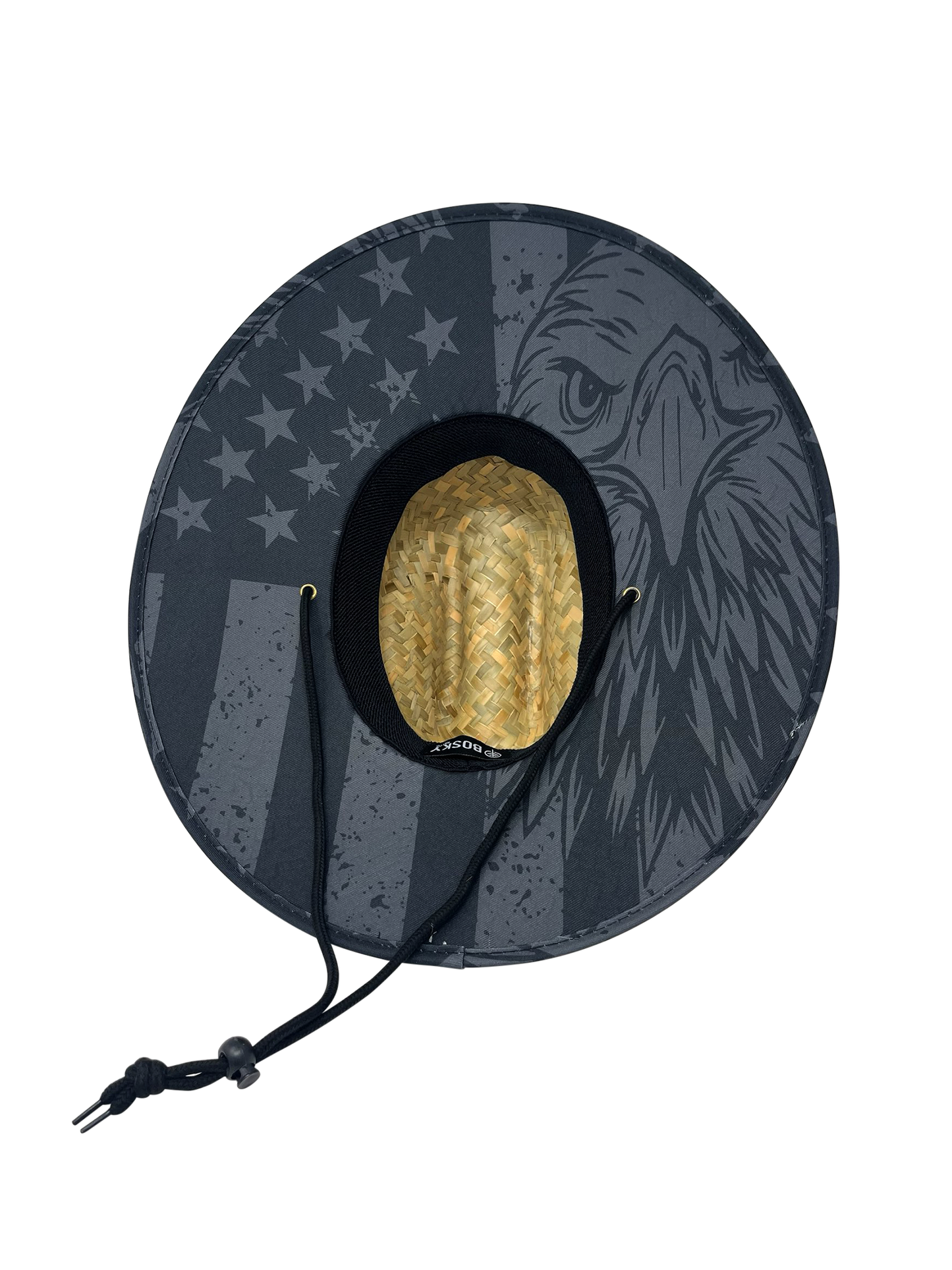 Patriot American Flag Beach Straw Hat with UPF 50 Sun Protection