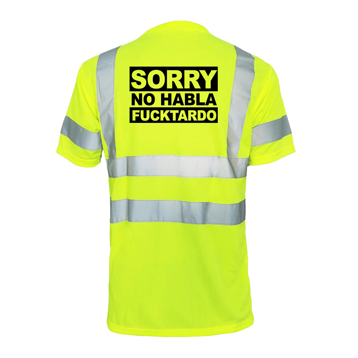 F*cktardo Hi-Vis Short Sleeve Reflective Safety T-Shirt, ANSI Class 2