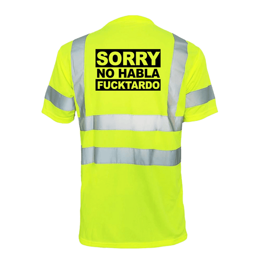F*cktardo Hi-Vis Short Sleeve Reflective Safety T-Shirt, ANSI Class 2