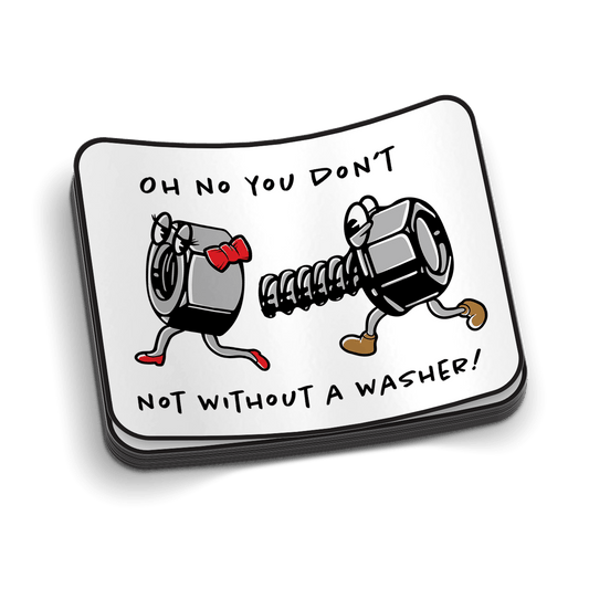 No Washer Sarcastic Blue Collar Vinyl Sticker