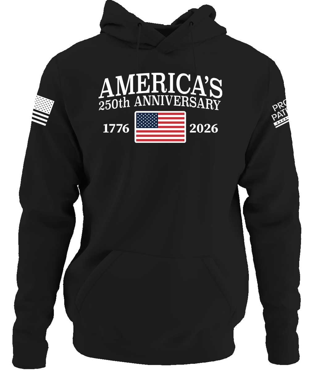 America 250th Anniversary Hoodie, Patriotic Pullover Sweatshirt