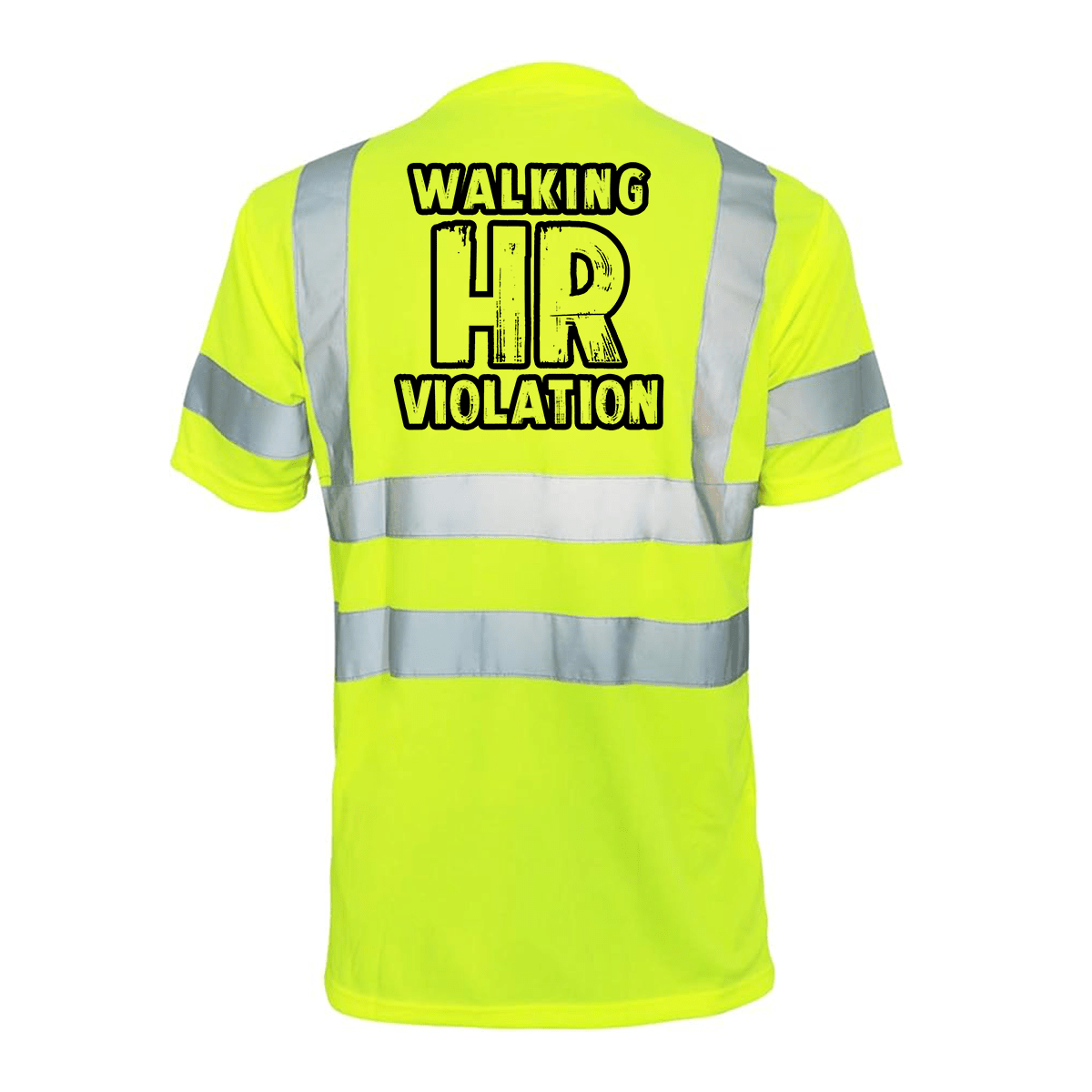 HR Violation Hi-Vis Short Sleeve Reflective Safety T-Shirt, ANSI Class 2