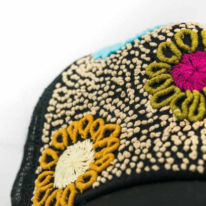 Tulum Hand-Embroidered Trucker Hat, Fair Trade from Chiapas Mexico
