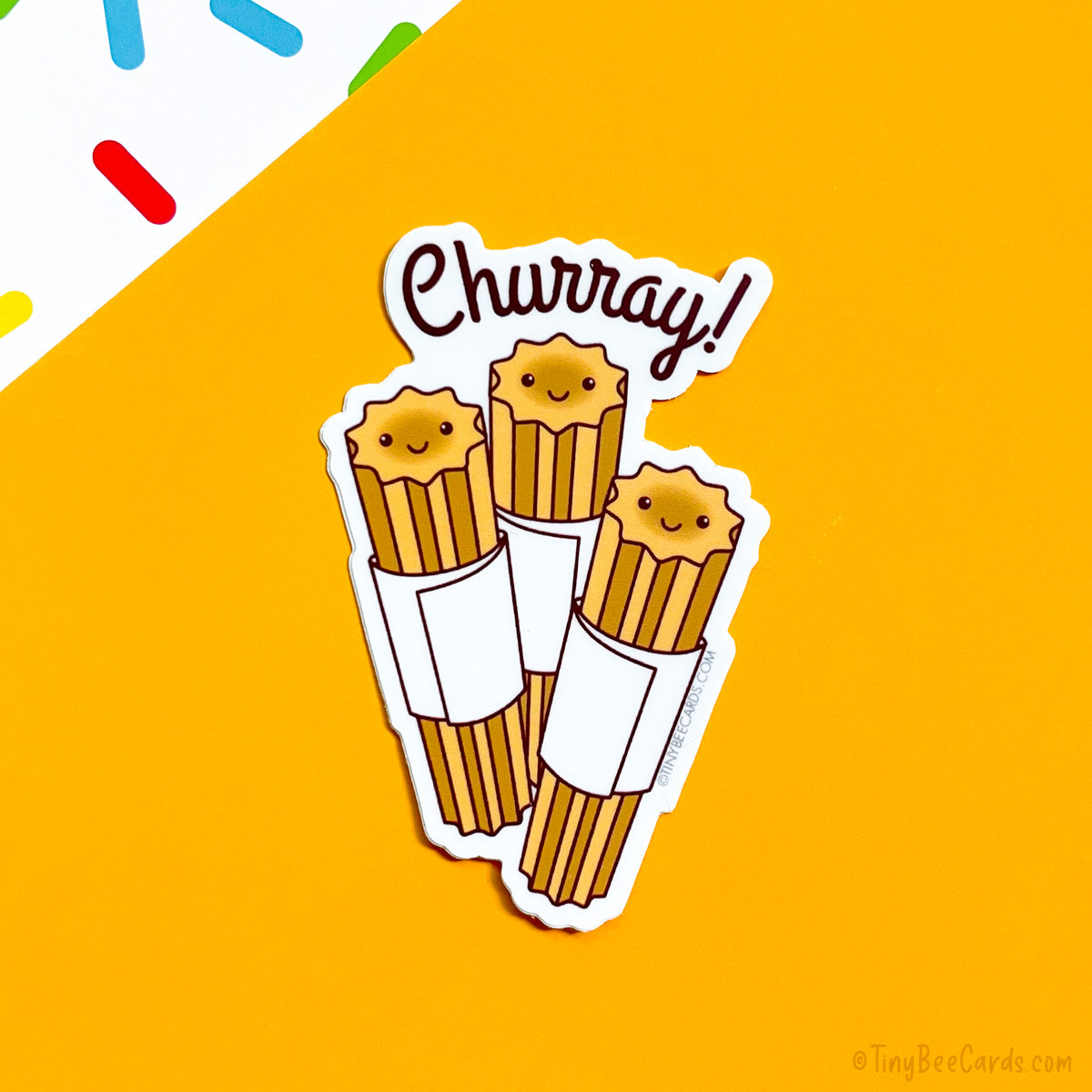 Churray! Churro Pun Vinyl Sticker