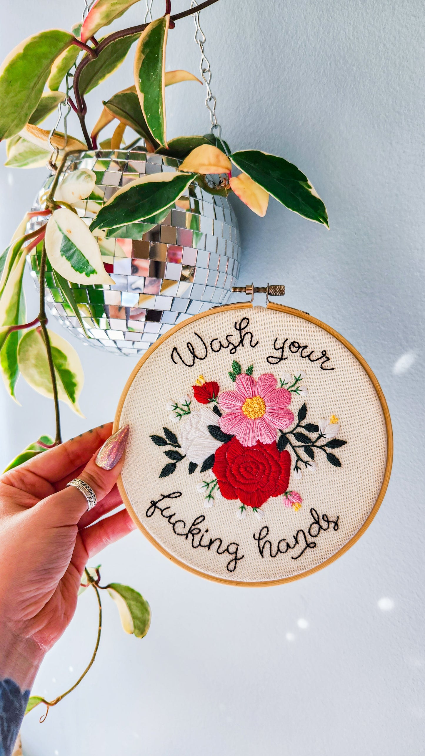 Wash Your F**king Hands 2.0 Beginner Embroidery Kit