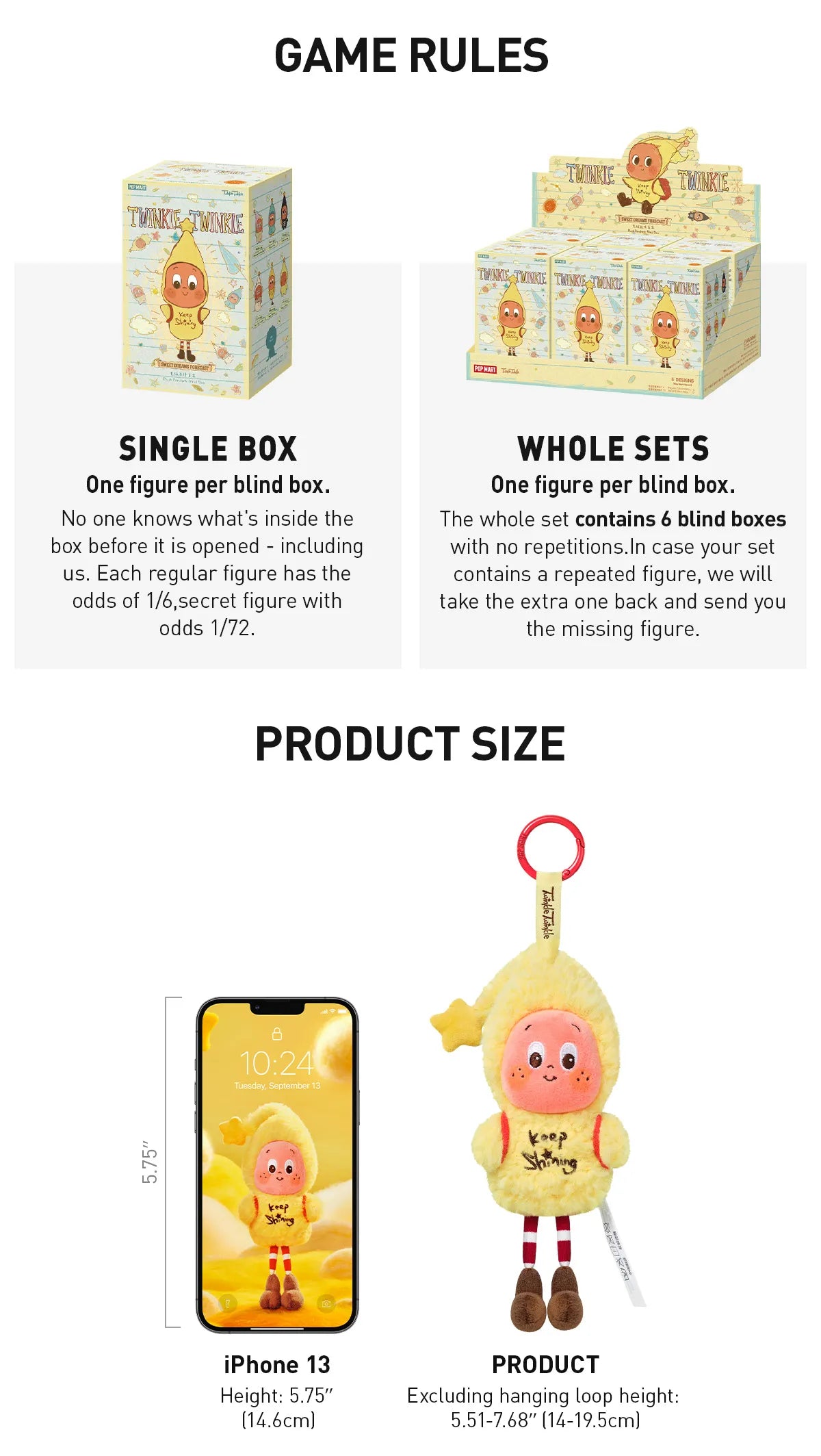 Twinkle Twinkle Sweet Dreams Forecast Series Plush Pendant Blind Box