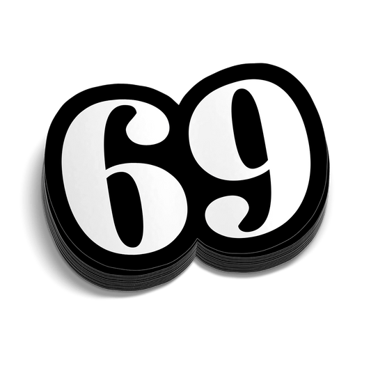 69 Sarcastic Vinyl Sticker