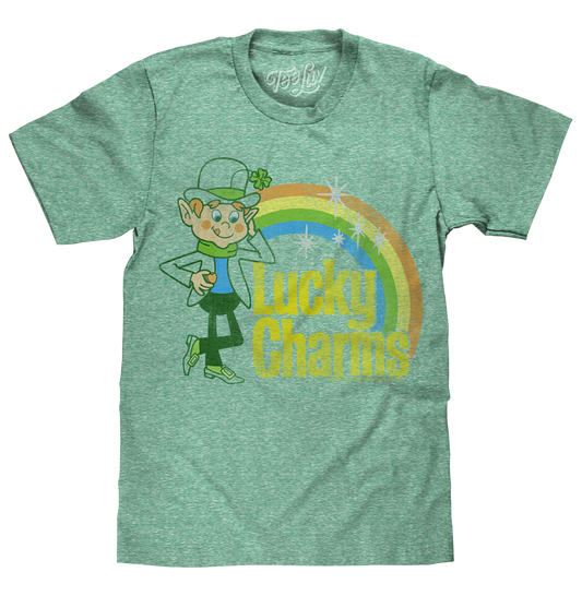 Lucky Charms Vintage Lucky the Leprechaun T-Shirt, Kelly Snow