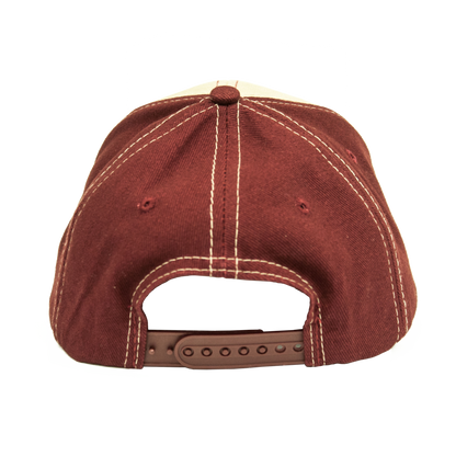 Dr Pepper Oval Logo Baseball Cap - Tan and Maroon
