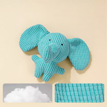 Milou and Lumi Elephant Plush Squeaky Dog Toy
