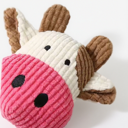 Milou and Lumi Cow Plush Squeaky Dog Toy