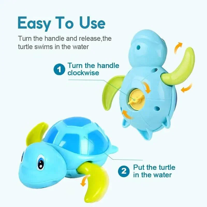 Fun Swimming Turtle Bath Toys, 3-Pack