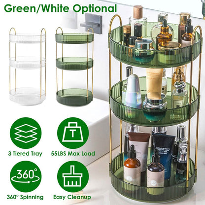 3-Tier 360° Spinning Rotating Makeup Organizer