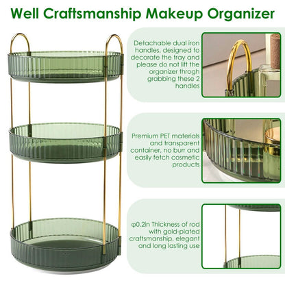 3-Tier 360° Spinning Rotating Makeup Organizer