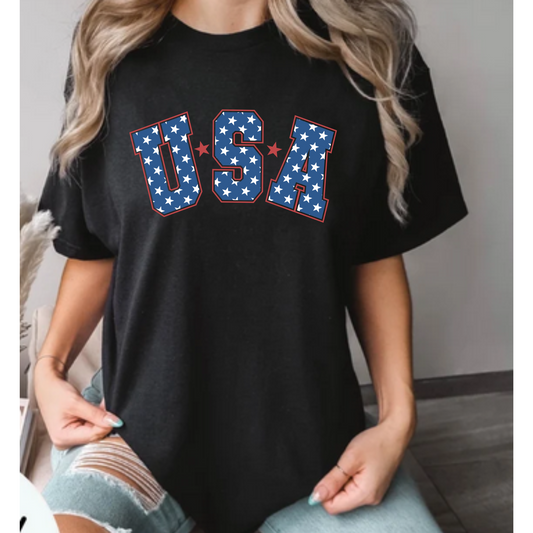 USA Patriotic Graphic T-Shirt & Crewneck Sweatshirt - Comfort Colors and District