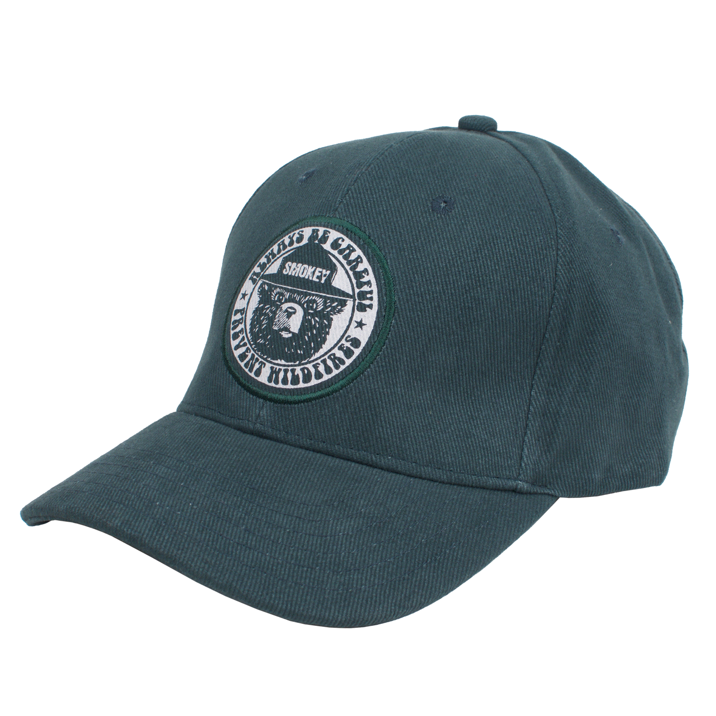 Smokey Bear Prevent Wildfires Baseball Cap - Forest Green