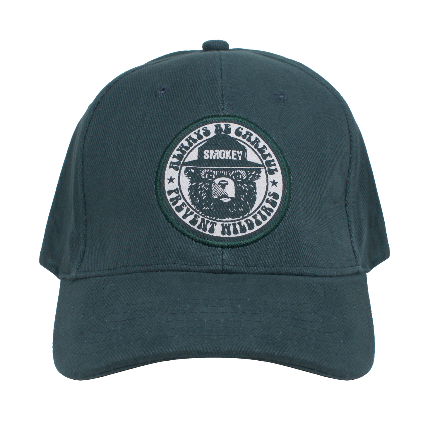 Smokey Bear Prevent Wildfires Baseball Cap - Forest Green