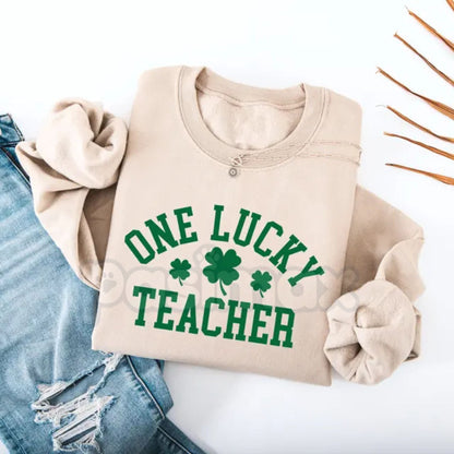 One Lucky Teacher St. Patrick's Day Crewneck Sweatshirt