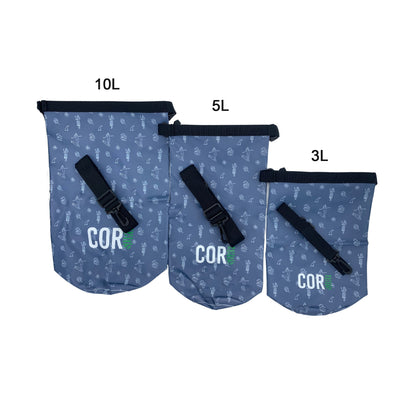 Hawaiian Print Waterproof Dry Bag - COR Surf, Ripstop, 3L to 15L