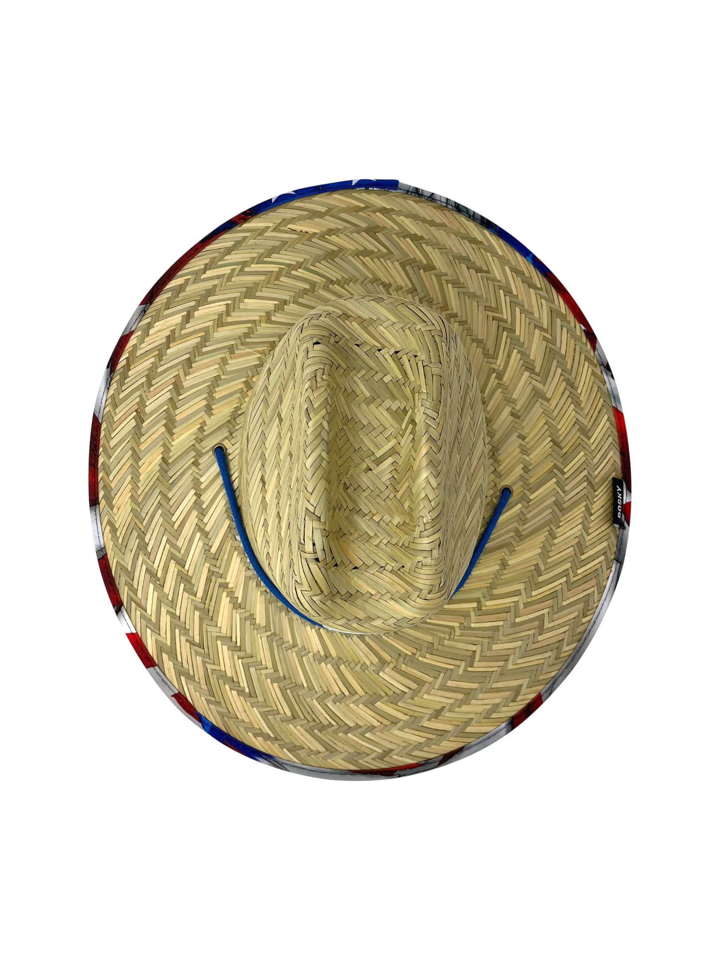 Patriot Bald Eagle Straw Hat - UPF 50 Patriotic Sun Hat with Sewn-On Patch