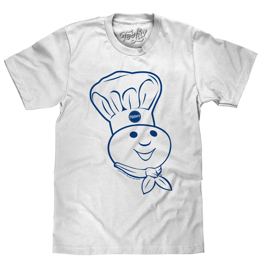 Pillsbury Doughboy Graphic T-Shirt - Poppin' Fresh Retro Tee, White