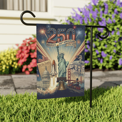 America's 250th Anniversary Patriotic Garden Flag and House Banner, USA 250th Edition