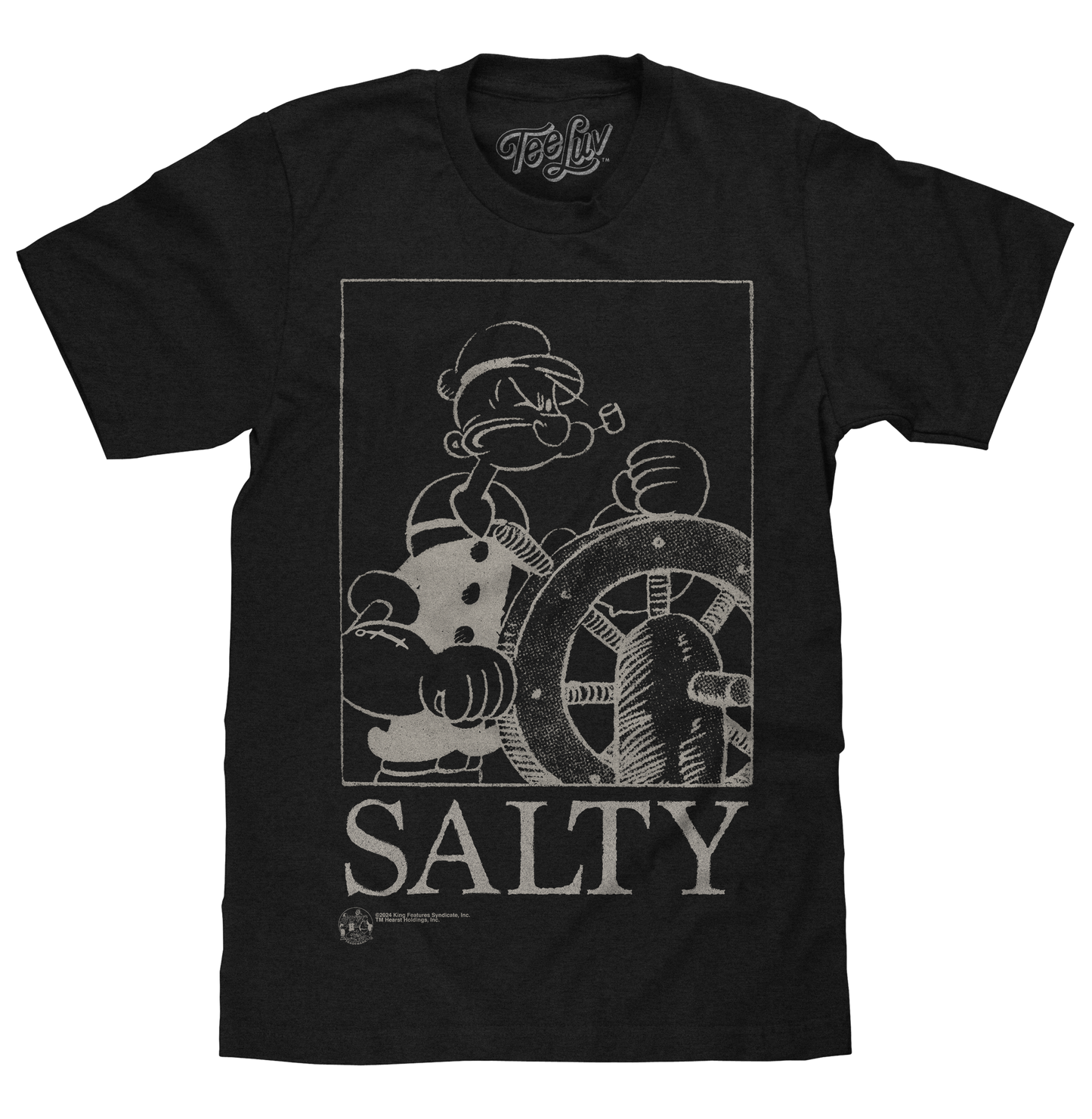 Popeye the Sailor Man Salty T-Shirt, Black