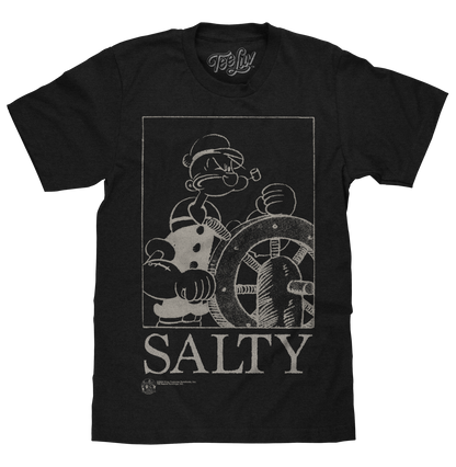 Popeye the Sailor Man Salty T-Shirt, Black
