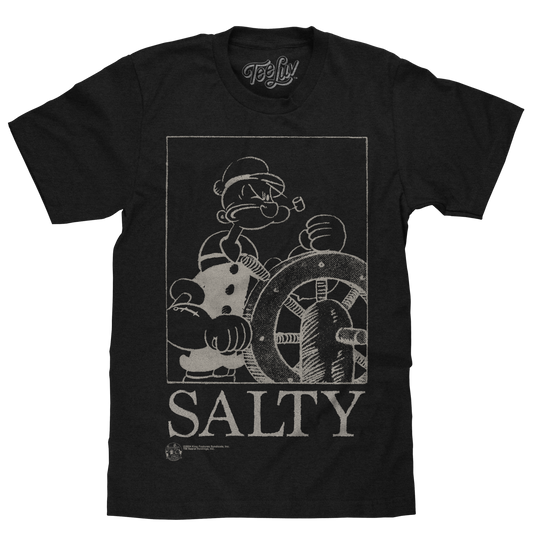 Popeye the Sailor Man Salty T-Shirt, Black
