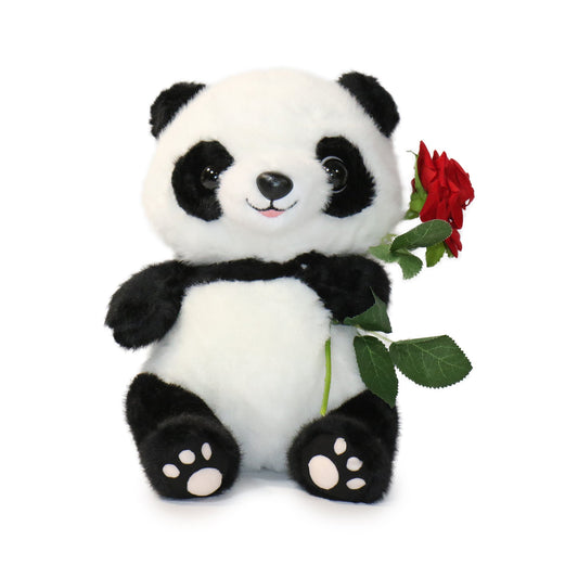 Romeo Panda Rose Plush Toy, 10 Inch