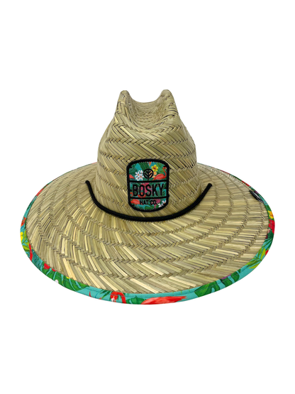 Tropical Flamingo Straw Hat - UPF 50 Sun Protection, Bosky Hat Co.