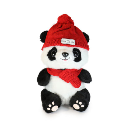 Winter Panda Beanie and Scarf Plush Toy, 10 Inch