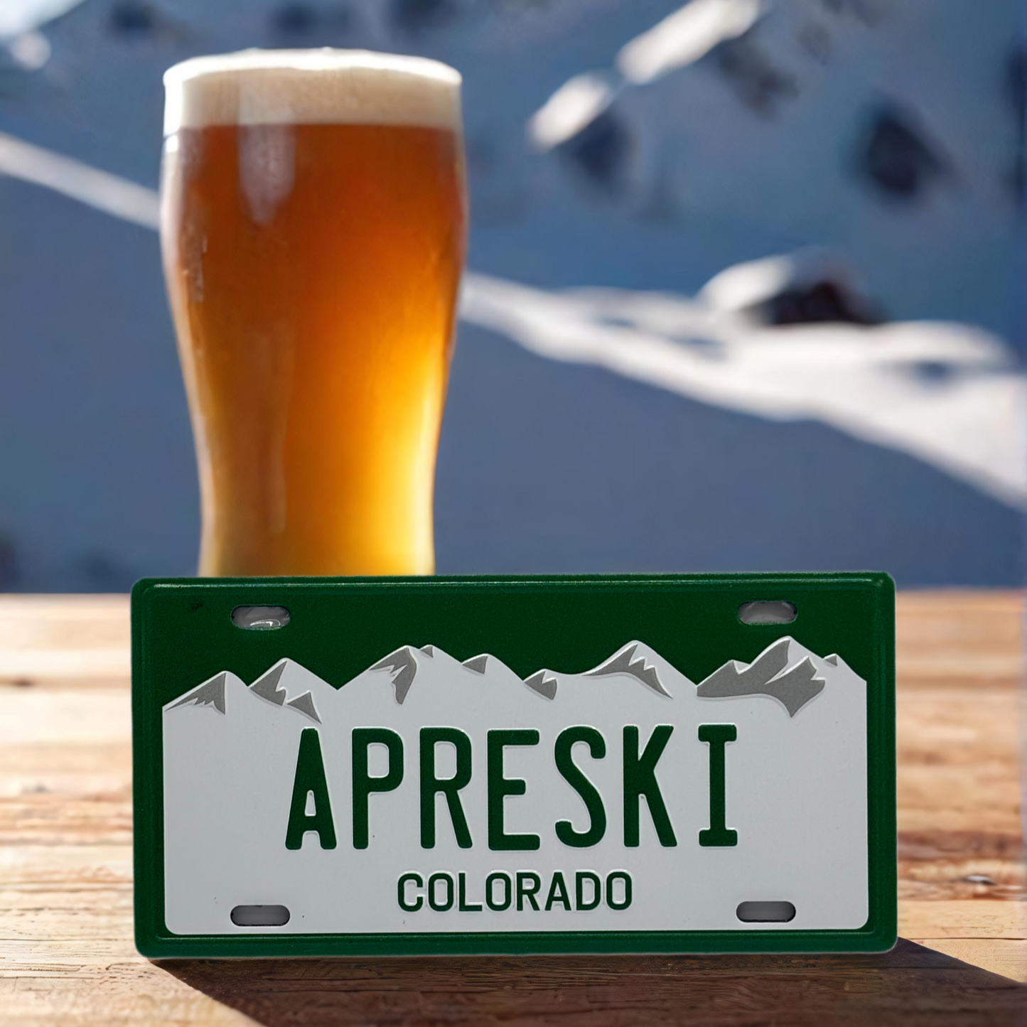 Apreski Colorado License Plate Magnet