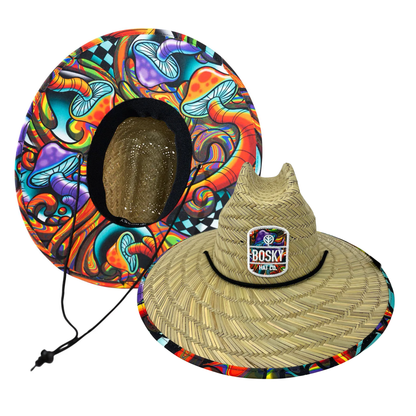 Shrooms in the Shade Straw Hat - UPF 50 Sun Protection, Bosky Hat Co.