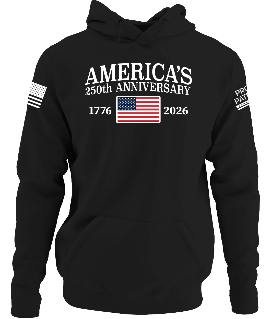 America 250th Anniversary Hoodie, Patriotic Pullover Sweatshirt