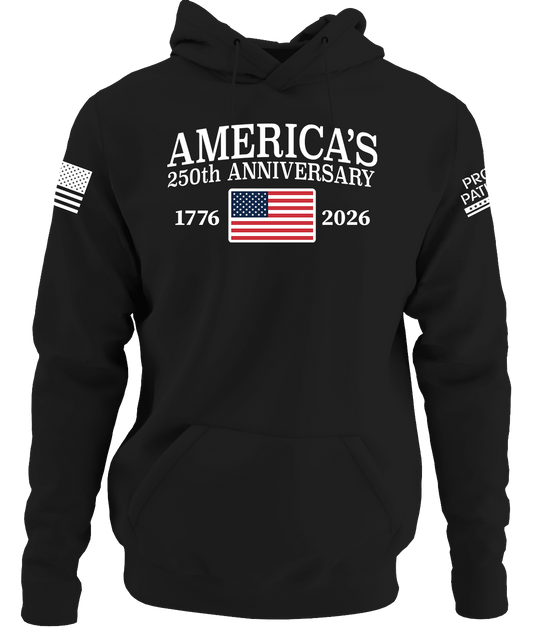 America 250th Anniversary Hoodie, Patriotic Pullover Sweatshirt