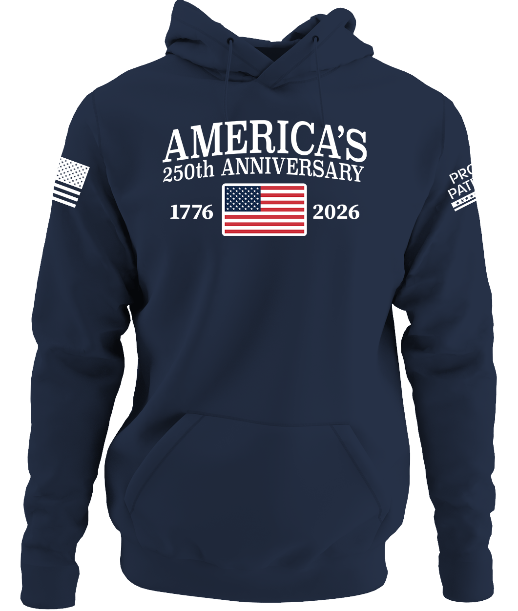 America 250th Anniversary Hoodie, Patriotic Pullover Sweatshirt