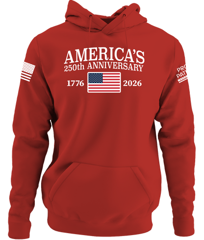 America 250th Anniversary Hoodie, Patriotic Pullover Sweatshirt