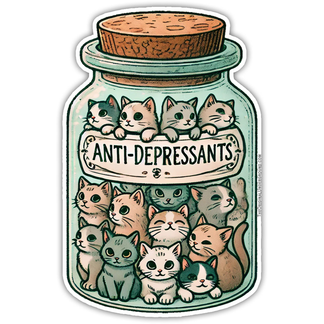 Antidepressant Cats Car Magnet