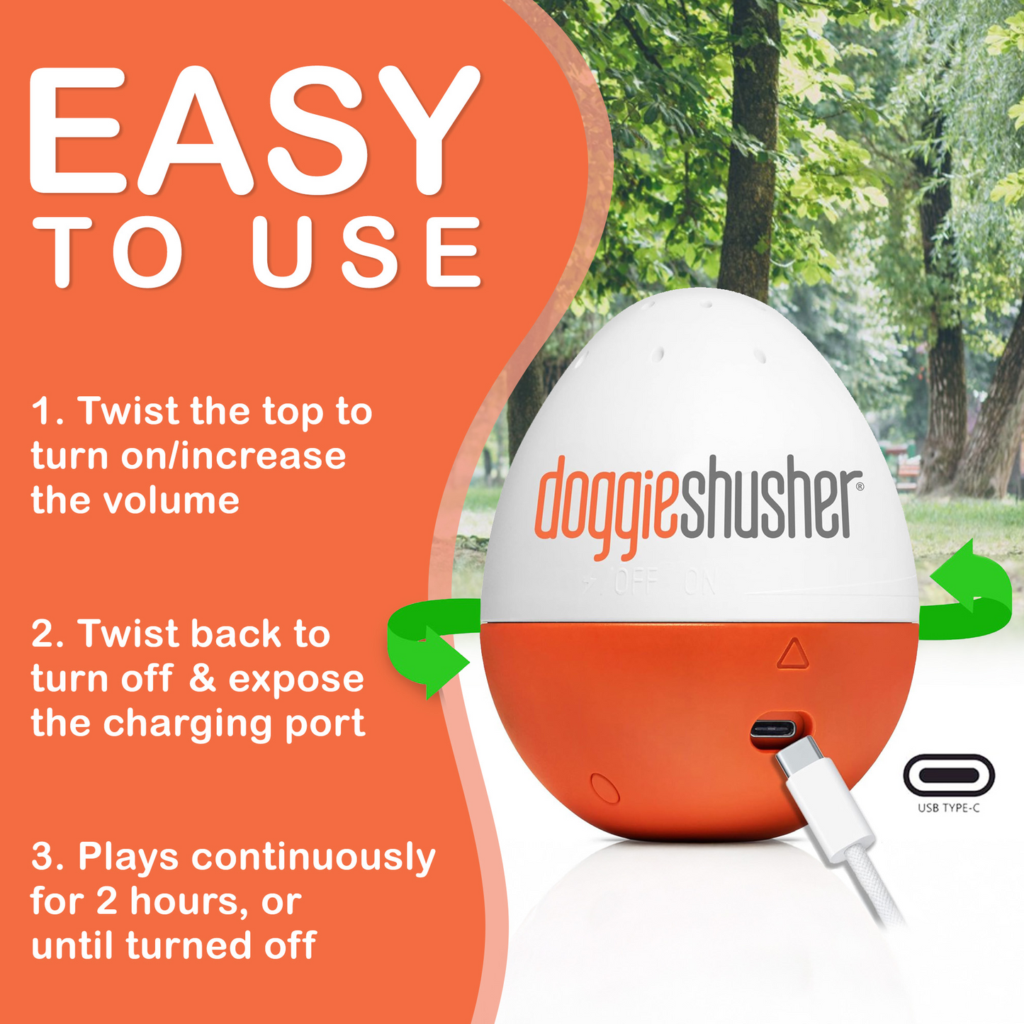 Doggie Shusher Calming Sound Machine for Dog Anxiety and Stress