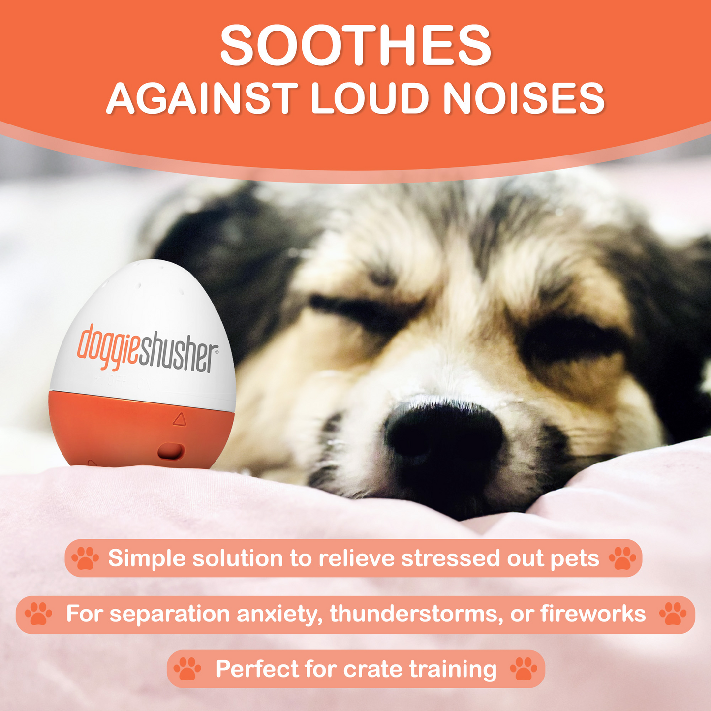 Doggie Shusher Calming Sound Machine for Dog Anxiety and Stress