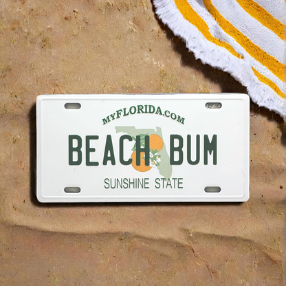 Beach Bum Florida License Plate Magnet