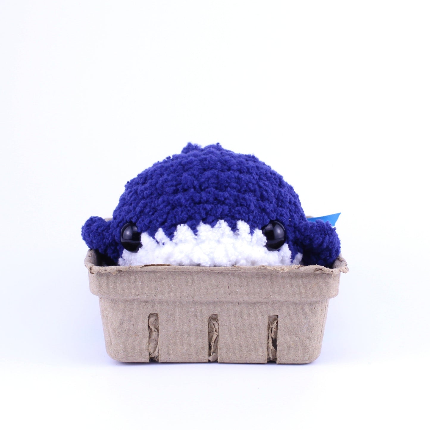 Betty the Blueberry Whale Crochet Plushie, Handmade in Massachusetts